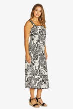 Load image into Gallery viewer, Jump - Bohemia Ric Rac Dress - Black/ Flax colour side shot
