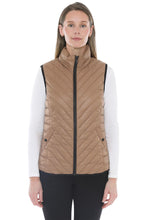 Load image into Gallery viewer, Jump - Contrast Trim Vest - Sand/ Black colour front shot
