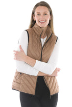 Load image into Gallery viewer, Jump - Contrast Trim Vest - Sand/ Black colour front shot
