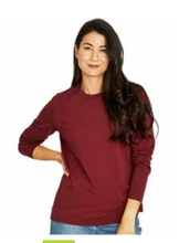 Load image into Gallery viewer, Jump - Core Crew Long Sleeve Tee - Merlot colour front shot
