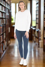 Load image into Gallery viewer, Jump - Crew Neck Long Sleeve Tee - White colour front shot
