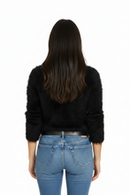 Load image into Gallery viewer, Jump - Eyelash Pullover - Black colour front shot
