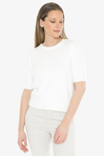 Load image into Gallery viewer, Jump - Fluffy Short Sleeve Top - Ivory colour side shot
