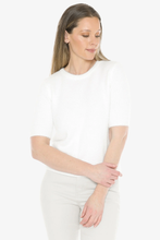 Load image into Gallery viewer, Jump - Fluffy Short Sleeve Top - Ivory colour front shot
