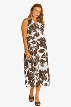 Load image into Gallery viewer, Jump - Lush Mono Maxi Dress - Chocolate/ White colour front shot
