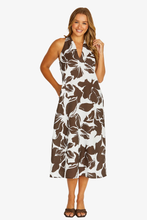 Load image into Gallery viewer, Jump - Lush Mono Maxi Dress - Chocolate/ White colour front shot
