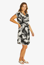 Load image into Gallery viewer, Jump - Palm Island V Neck Dress - Black/ Ecru colour side shot
