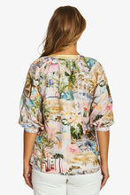 Load image into Gallery viewer, Jump - Poolside Glamour Button Top Multi colored back shot
