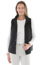 Load image into Gallery viewer, Jump - Reversible Quilted Vest - Black colour front shot
