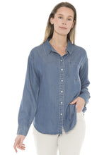 Load image into Gallery viewer, Jump - Soft Lyocell Shirt - Chambray colour front shot

