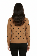 Load image into Gallery viewer, Jump - Spotty Pullover - Hazel/ Black colour back shot
