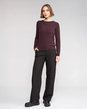 Load image into Gallery viewer, Knewe Label - Hero Top - Raisin colour front shot
