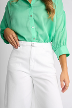 Load image into Gallery viewer, Knewe Label - Zuri Short - White Denim colour front closed up shot
