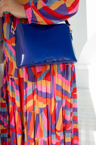 Liv and Milly Ravello Handbag - Blue wore by a model