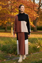 Load image into Gallery viewer, Marco Polo - Earth Tones Knit Skirt - Chestnut colour side shot
