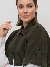 Load image into Gallery viewer, Marco Polo - On The Go Detailed Shirt - Khaki colour side shot
