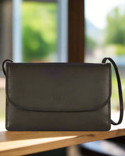 Load image into Gallery viewer, McKenzie Leather Crossbody Wallet in Black colour
