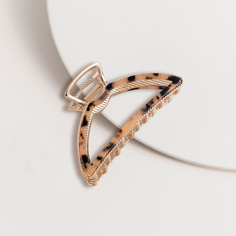 Large Claw Clip - Light Tort