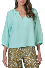 Load image into Gallery viewer, Naturals O&amp;J 3/4 Sleeve Blouse Mint colour front shot
