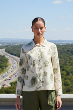 Load image into Gallery viewer, Naturals O&amp;J Button Down Top Patina Petals colour front shot
