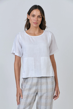 Load image into Gallery viewer, Naturals O&amp;J Round Neck Top White colour front shot
