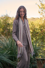 Load image into Gallery viewer, Naturals O&amp;J Striped Scarf side shot
