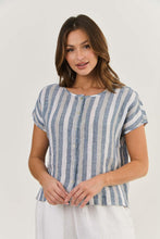 Load image into Gallery viewer, Naturals by O&amp;J Short Sleeve Button Up Shirt Slipstream colour front shot
