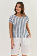 Load image into Gallery viewer, Naturals by O&amp;J Short Sleeve Button Up Shirt Slipstream colour front shot
