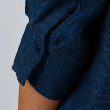 Load image into Gallery viewer, Naturals by O&amp;J Boat Neck Top Eclipse colour back closed up shot
