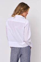 Load image into Gallery viewer, Naturals by O&amp;J Button-Through Top White colour back shot
