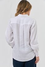 Load image into Gallery viewer, Naturals by O&amp;J Button-Through Top White colour back shot
