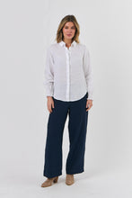 Load image into Gallery viewer, Naturals by O&amp;J Button-Through Top White colour front shot
