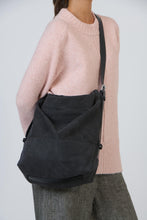 Load image into Gallery viewer, Naturals by O&amp;J Canvas Crossbody Bag Black colour side shot
