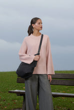 Load image into Gallery viewer, Naturals by O&amp;J Canvas Crossbody Bag Black colour front shot
