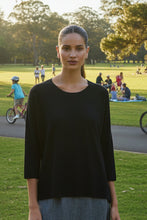 Load image into Gallery viewer, Naturals by O&amp;J Crew Neck Jumper - Black colour front shot
