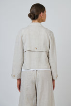 Load image into Gallery viewer, Naturals by O&amp;J Cropped Jacket Sand colour back shot
