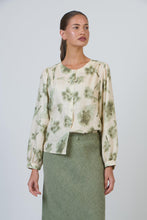 Load image into Gallery viewer, Naturals by O&amp;J Floral Button-Down Blouse Patina Petals colour front shot

