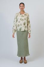 Load image into Gallery viewer, Naturals by O&amp;J Floral Button-Down Blouse Patina Petals colour front shot
