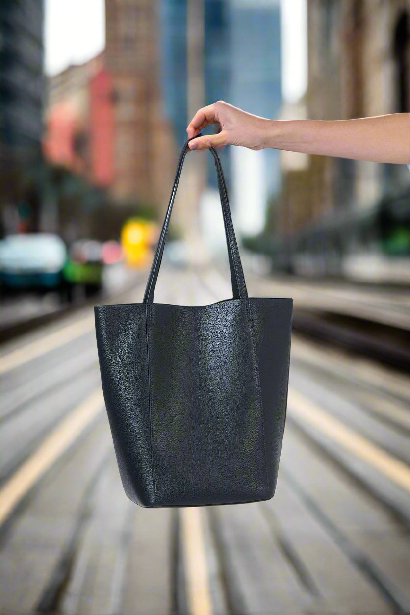 Naturals by O&J Handbag Black colour front shot