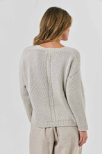 Load image into Gallery viewer, Naturals by O&amp;J Knitwear Jumper Cloud colour back shot
