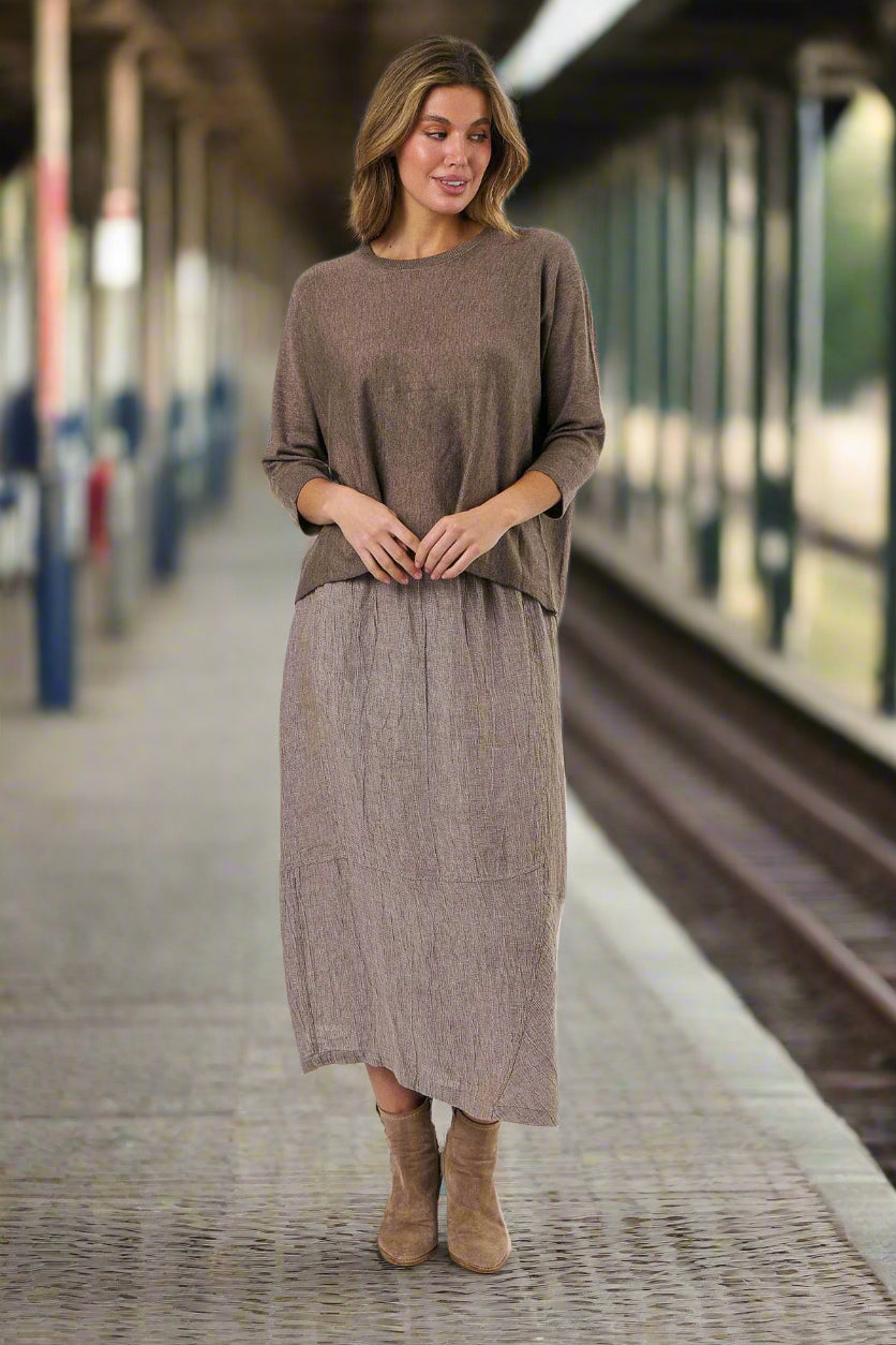 Naturals by O&J Knitwear Jumper Mole colour front shot