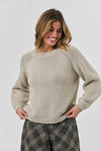 Load image into Gallery viewer, Naturals by O&amp;J Knitwear Jumper Stone colour front shot
