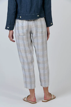 Load image into Gallery viewer, Naturals by O&amp;J Linen Cropped Trousers Mesh colour back shot
