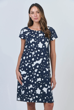 Load image into Gallery viewer, Naturals by O&amp;J Linen Dress Ink Barnacles colour front shot
