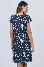 Load image into Gallery viewer, Naturals by O&amp;J Linen Dress Ink Barnacles colour back shot
