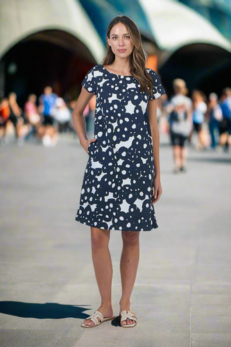 Naturals by O&J Linen Dress Ink Barnacles colour front shot