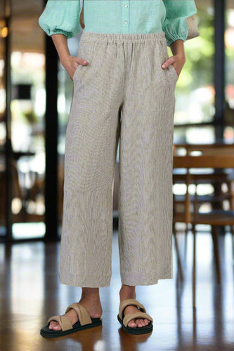 Naturals by O&J Linen Pants Blister colour front shot
