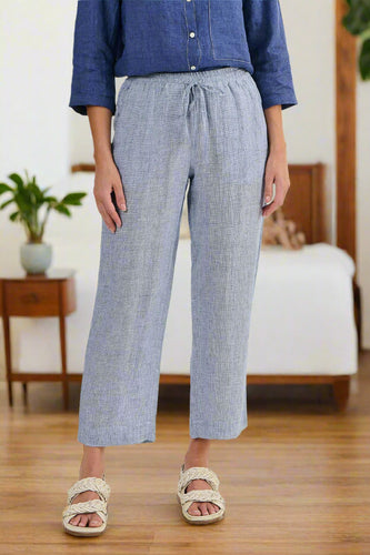 Naturals by O&J Linen Pants Delta Gauze colour front shot