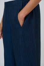 Load image into Gallery viewer, Naturals by O&amp;J Linen Pants Eclipse colour side closed up shot
