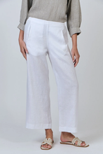 Load image into Gallery viewer, Naturals by O&amp;J Linen Pants White colour front shot
